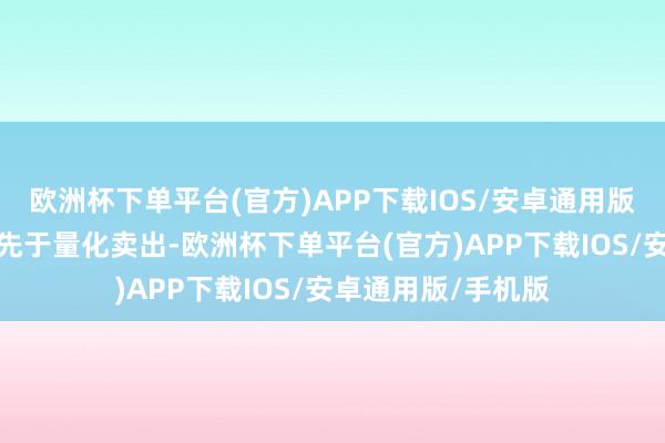 欧洲杯下单平台(官方)APP下载IOS/安卓通用版/手机版次日拉高先于量化卖出-欧洲杯下单平台(官方)APP下载IOS/安卓通用版/手机版