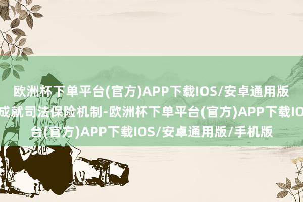 欧洲杯下单平台(官方)APP下载IOS/安卓通用版/手机版完善金融强国成就司法保险机制-欧洲杯下单平台(官方)APP下载IOS/安卓通用版/手机版