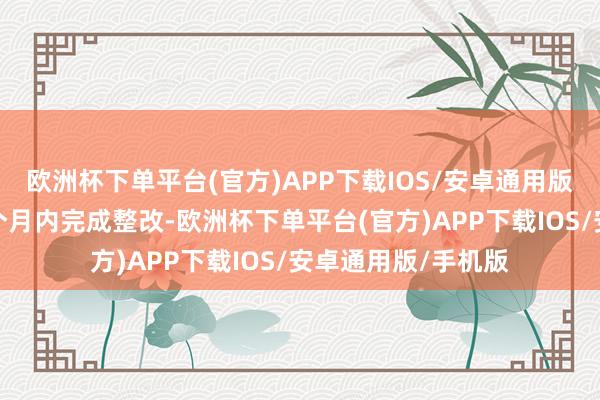 欧洲杯下单平台(官方)APP下载IOS/安卓通用版/手机版未能在六个月内完成整改-欧洲杯下单平台(官方)APP下载IOS/安卓通用版/手机版