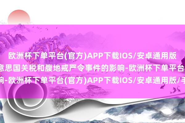 欧洲杯下单平台(官方)APP下载IOS/安卓通用版/手机版　　面对潜在的好意思国关税和腹地戒严令事件的影响-欧洲杯下单平台(官方)APP下载IOS/安卓通用版/手机版