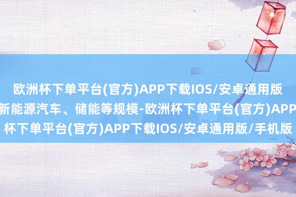 欧洲杯下单平台(官方)APP下载IOS/安卓通用版/手机版产物最终应用于新能源汽车、储能等规模-欧洲杯下单平台(官方)APP下载IOS/安卓通用版/手机版